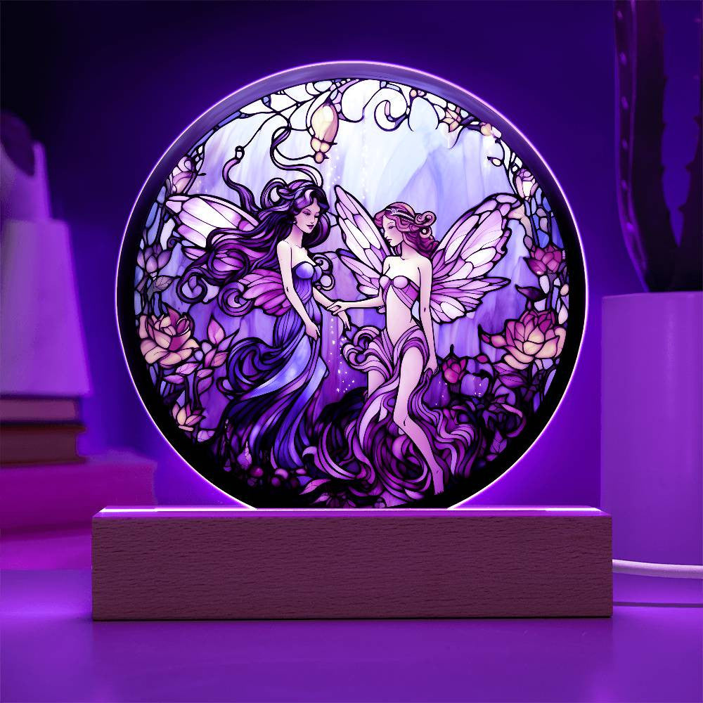 Personalized Stained Glass Fairy Night Light