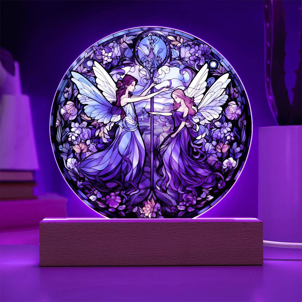 Personalized Fairy Stained Glass Night Light