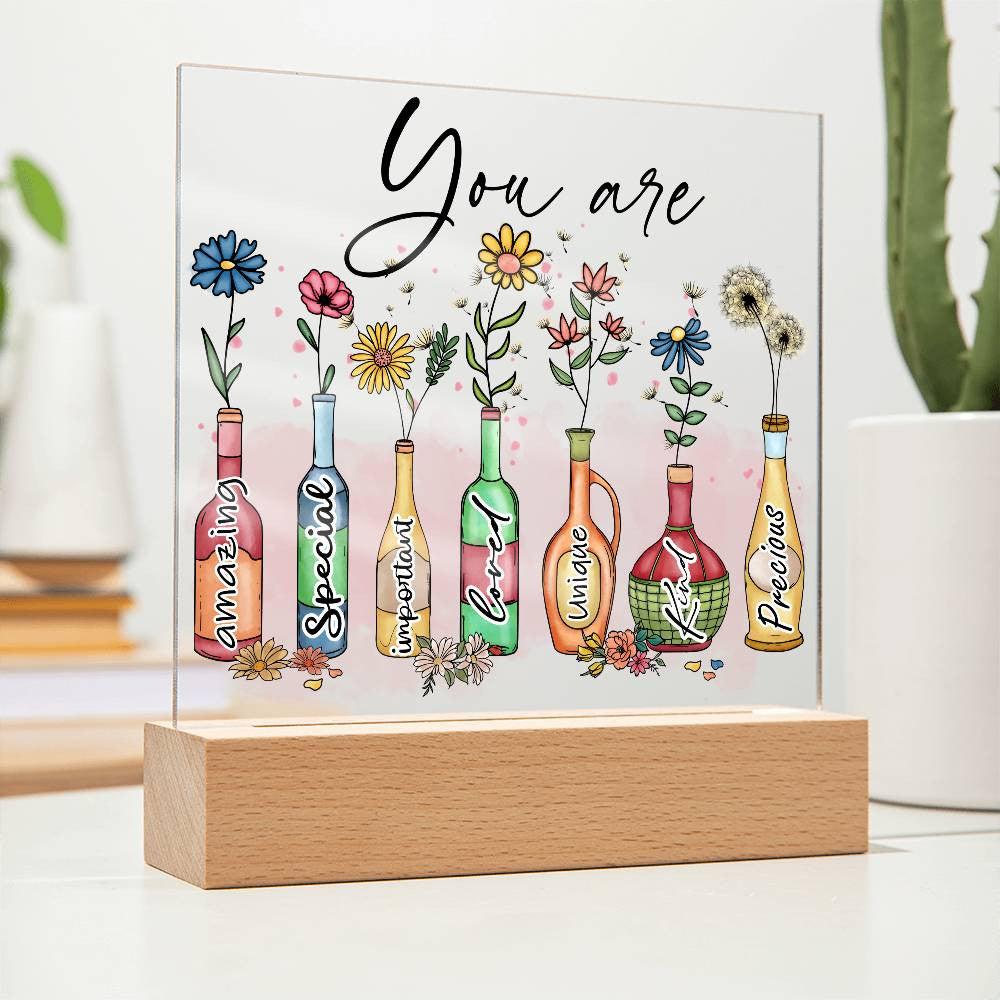 Floral You Are Acrylic Plaque