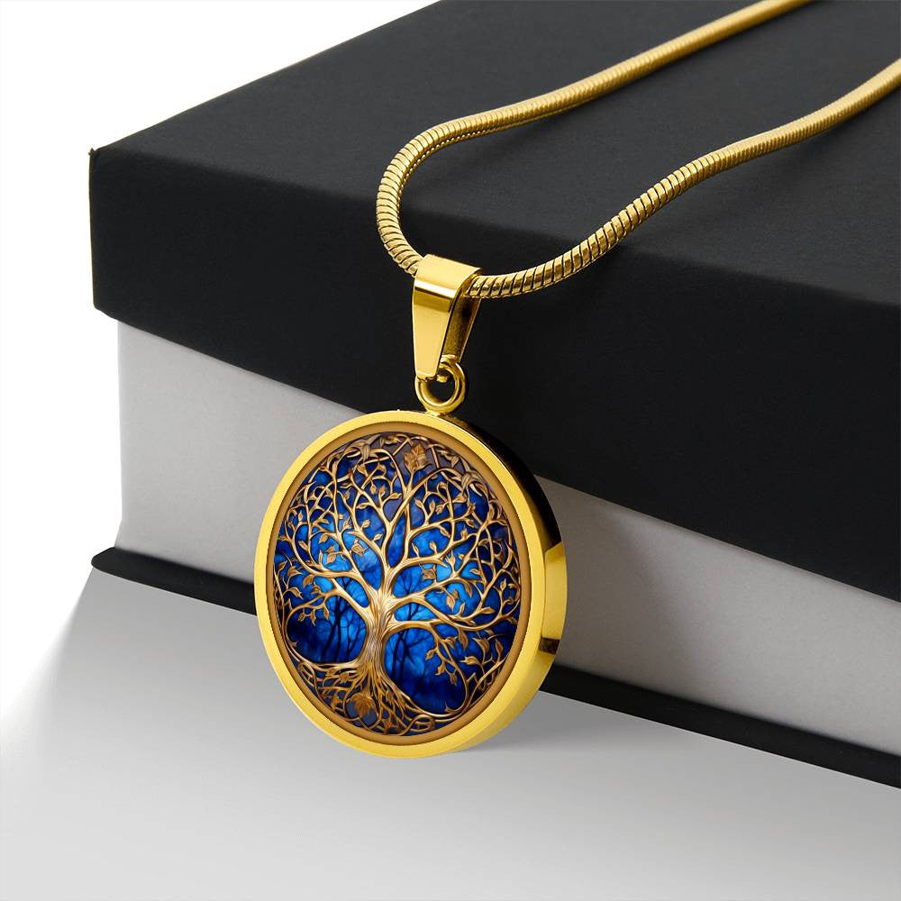 Stained Glass Style Tree of Life Necklace or Keychain