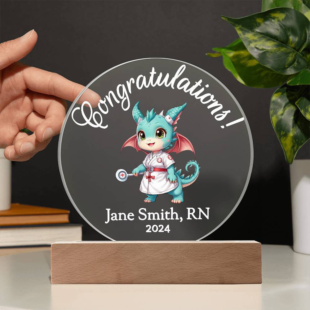 Personalized Dragon Nurse Graduation Gift