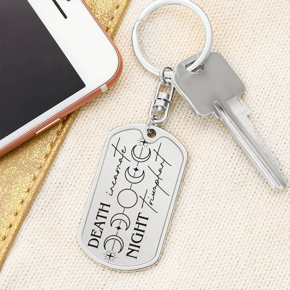 Personalized Acotar Death Incarnate Night Triumphant Dog Tag Keychain