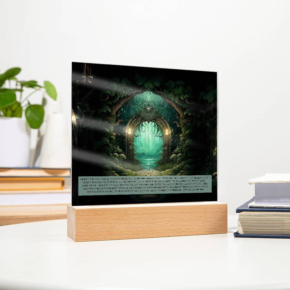 Mythical Path Plaque and LED Light