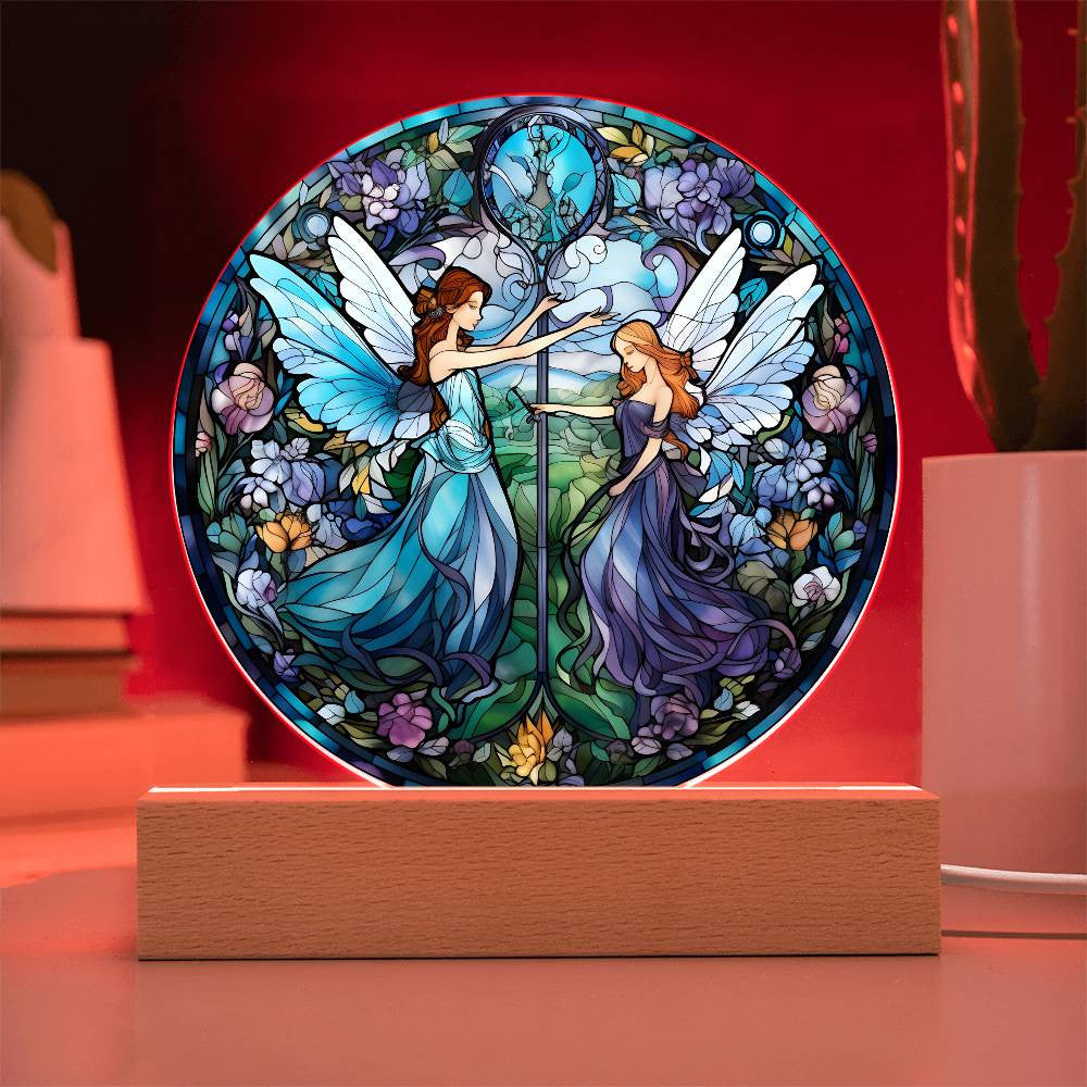 Personalized Fairy Stained Glass Night Light