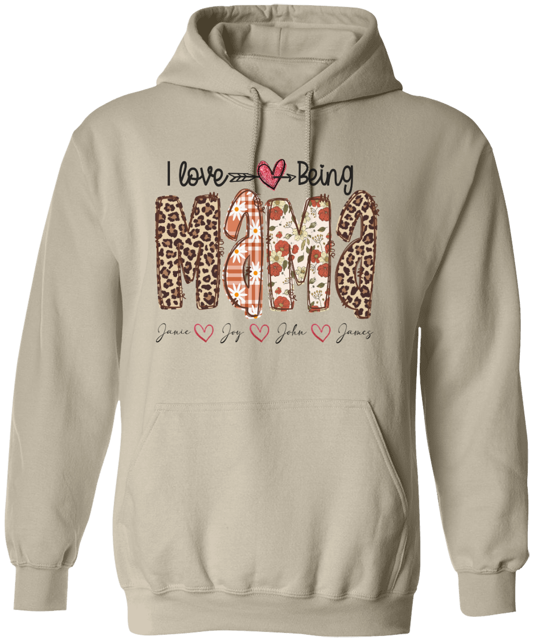 Personalized I Love Being Mama Hoodie and Mug