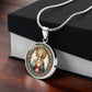 Personalized Faux Stained Glass Virgin Mary Necklace