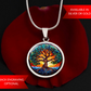 Stained Glass Style Tree of Life Necklace