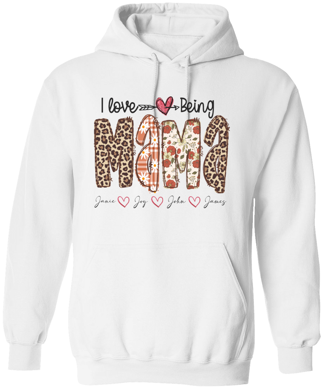 Personalized I Love Being Mama Hoodie and Mug