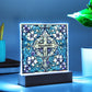 Personalized Stained Glass Cross Plaque