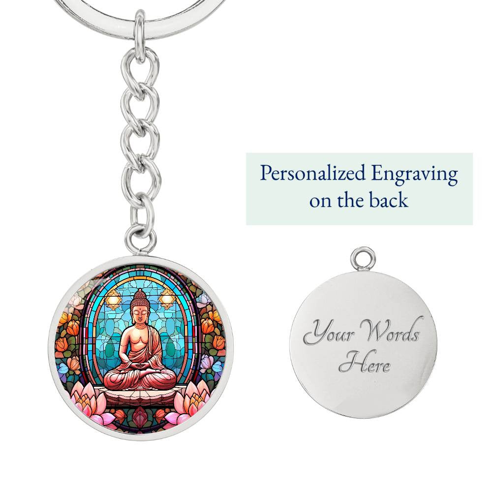 Personalized Buddha Pendant Keychain