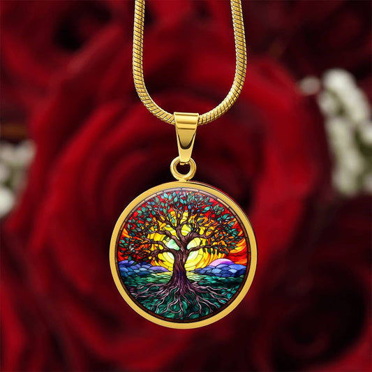 Tree of Life Stained Glass Keychain or Necklace