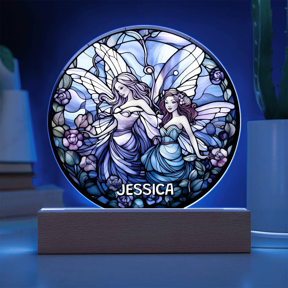 Personalized Fairies Stained Glass NightLight