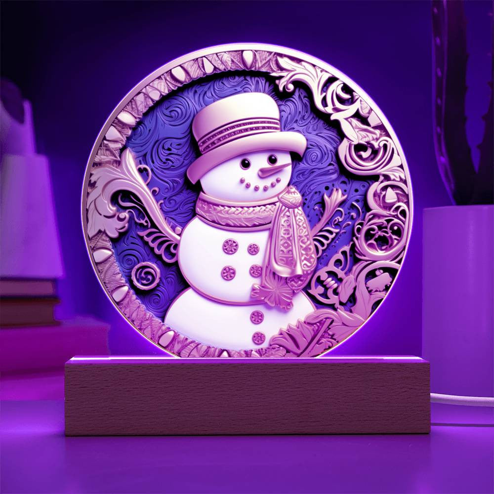 3D Snowman Ornament and LED Night Light