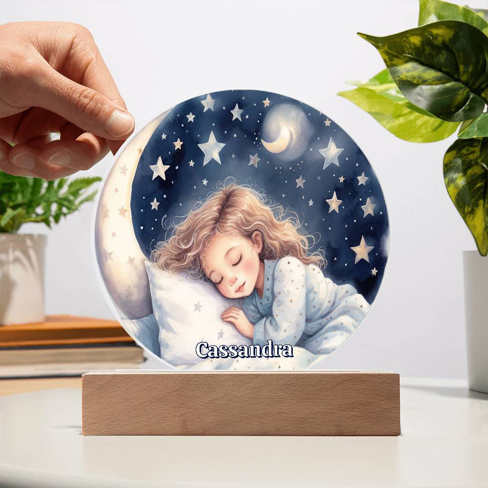 Personalized Stars and Moon Night Light