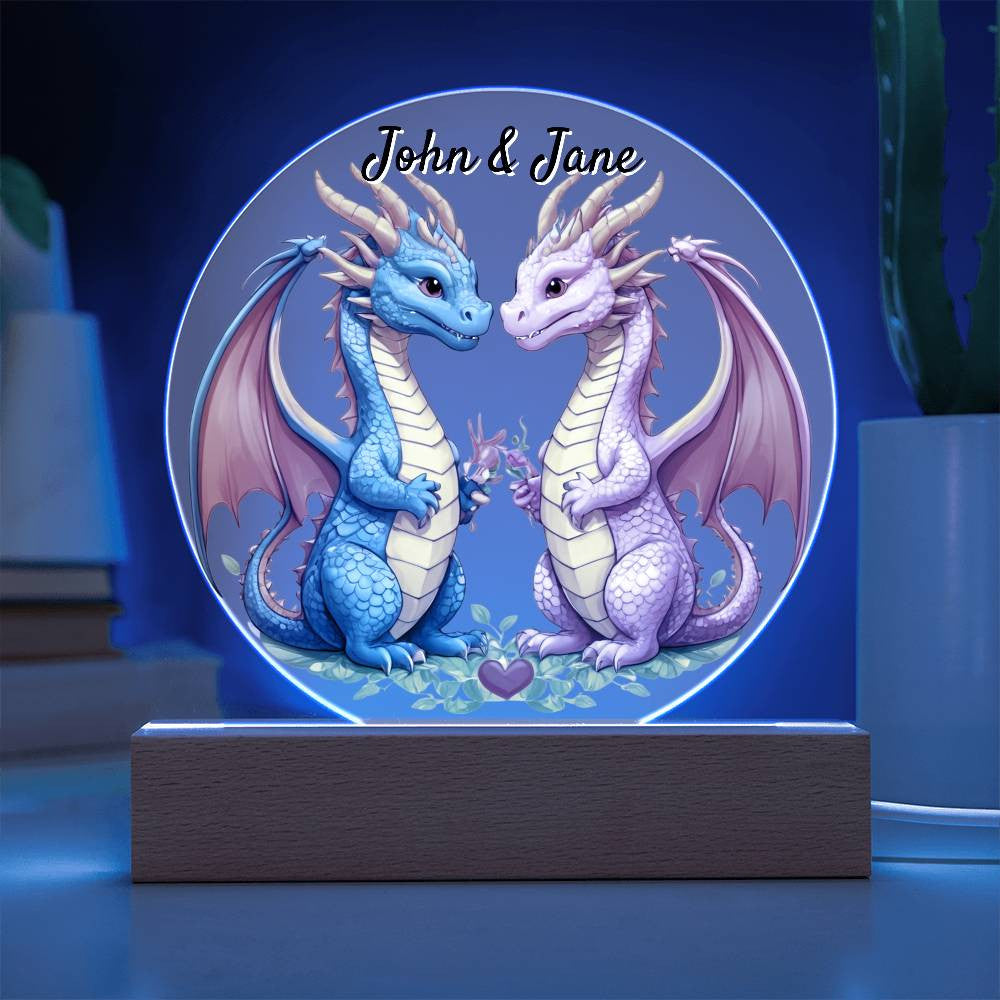 Him & Her Dragon Love Plaque