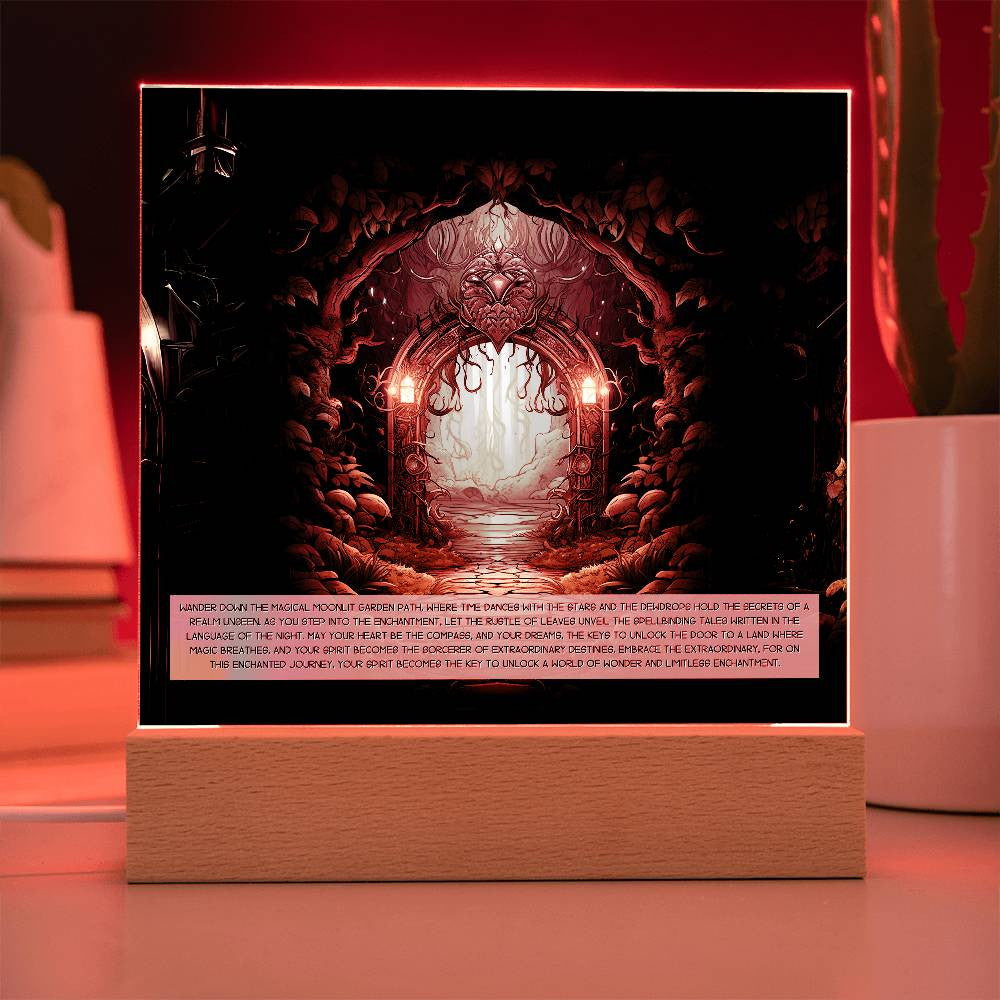 Mythical Path Plaque and LED Light