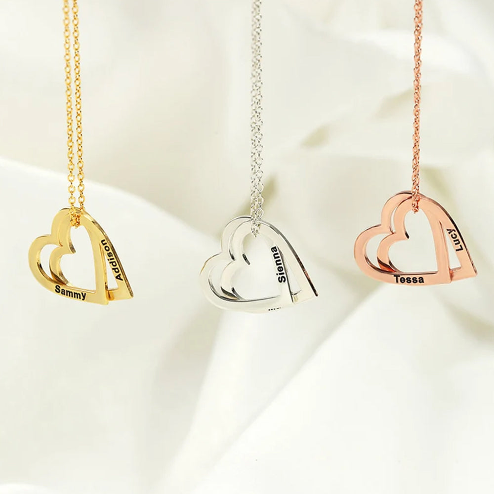 Engraved Heart Name Necklace