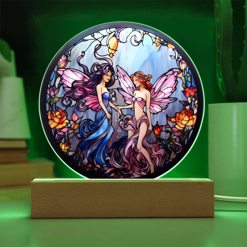 Personalized Stained Glass Fairy Night Light