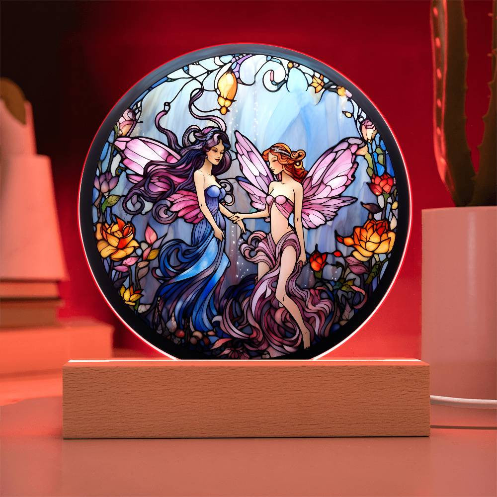 Personalized Stained Glass Fairy Night Light