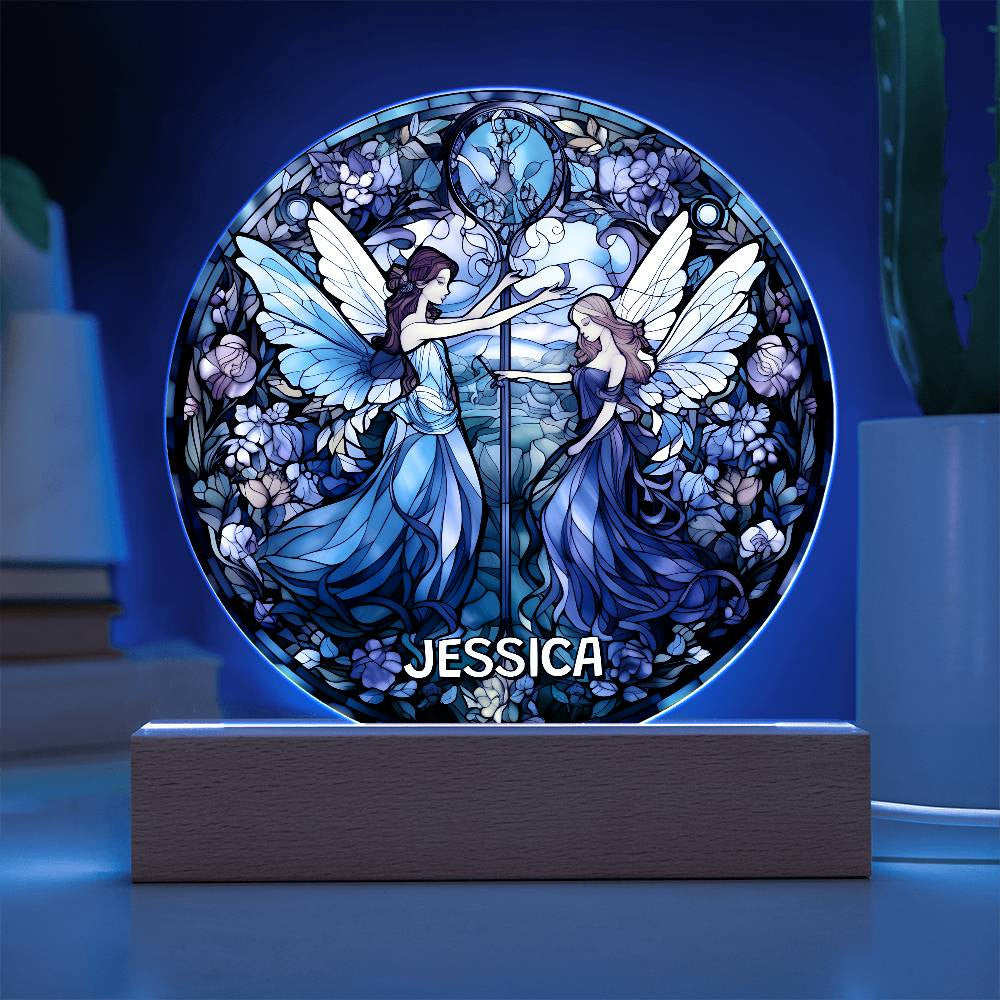 Personalized Fairy Stained Glass Night Light