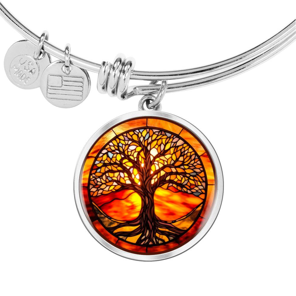 Stained Glass Tree of Life Necklace and Bracelet