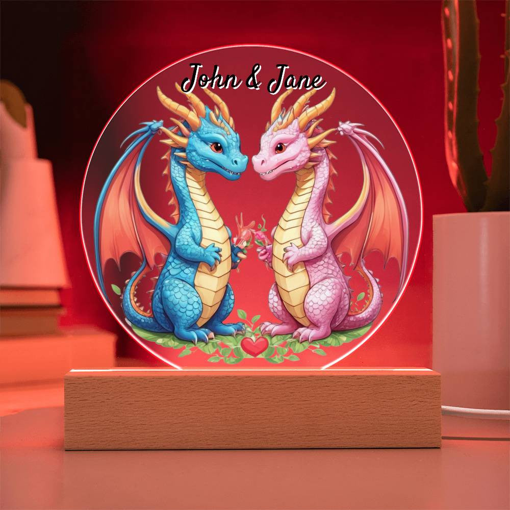 Him & Her Dragon Love Plaque