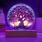 Stained Glass Style Tree of Life Plaque