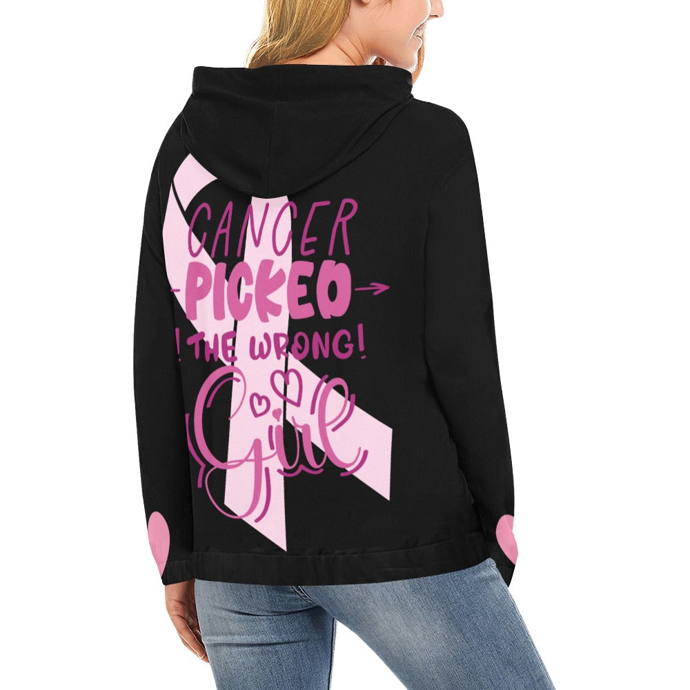 Cancer Picked The Wrong Girl Hoodie