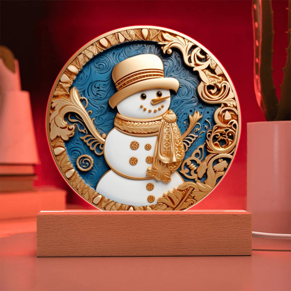 3D Snowman Ornament and LED Night Light