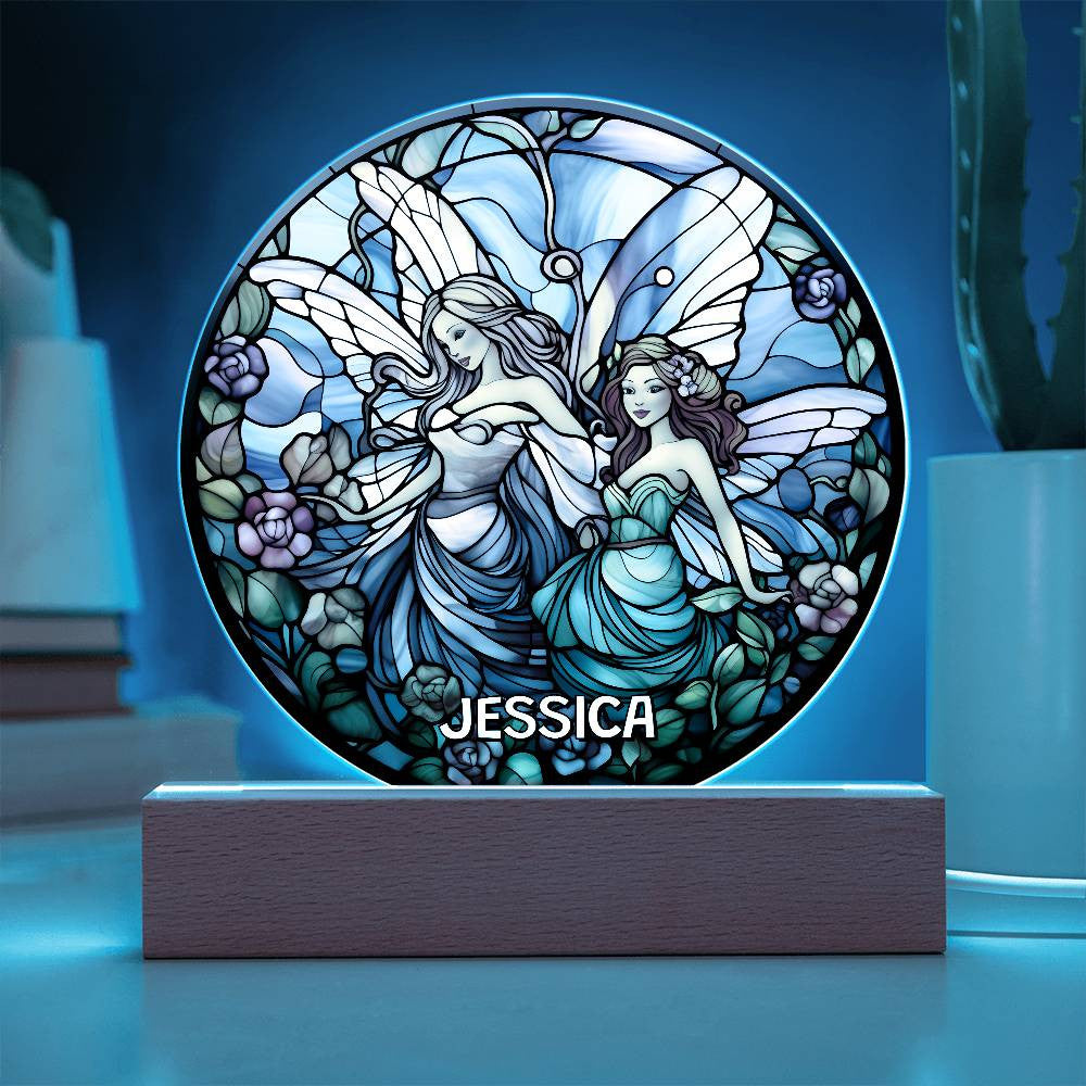 Personalized Fairies Stained Glass NightLight