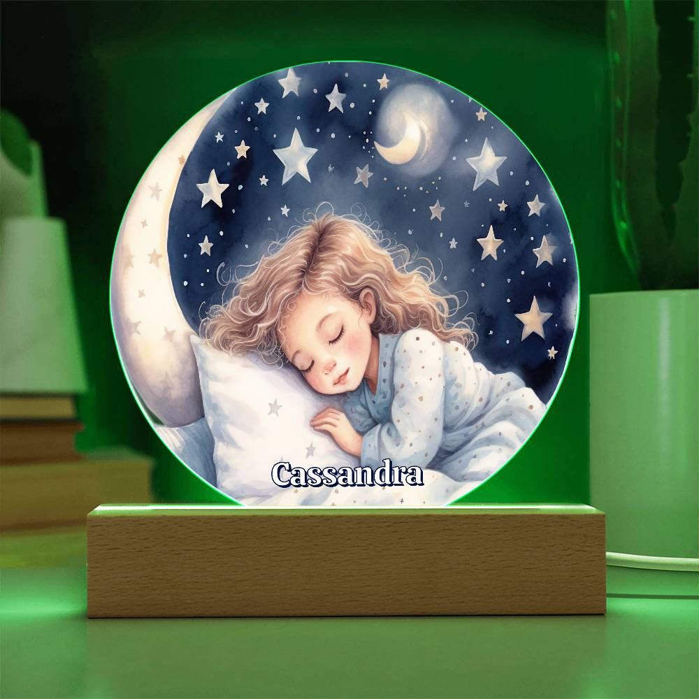 Personalized Stars and Moon Night Light