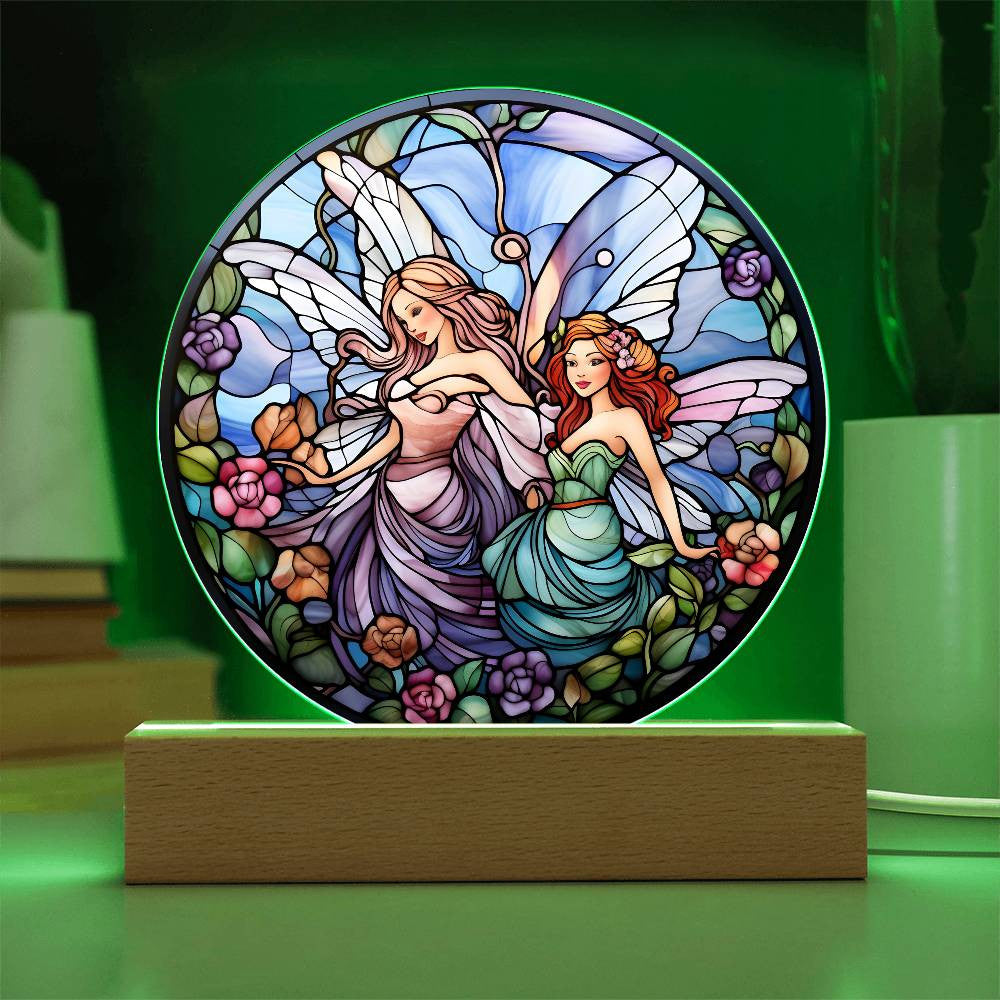 Personalized Fairies Stained Glass NightLight