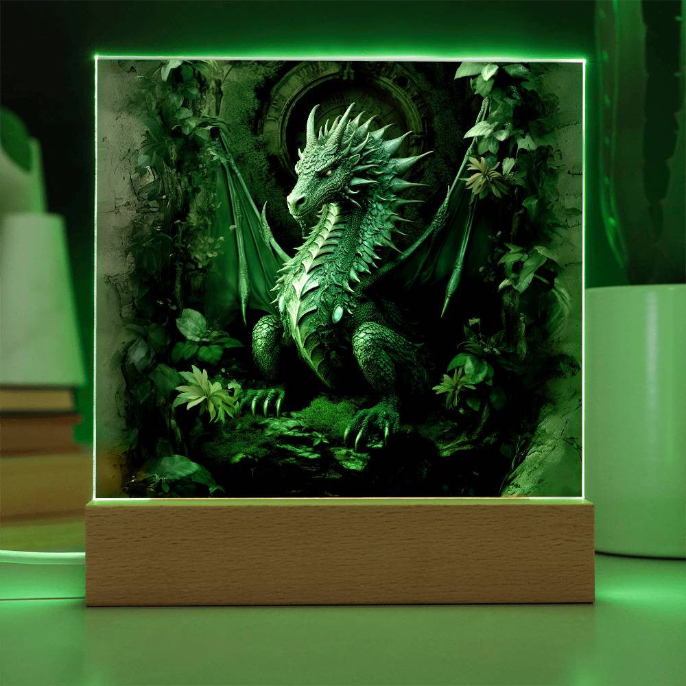 Fantasy Dragon Lover LED Light and Plaque