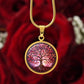 Pink Tree of Life Pendant Necklace