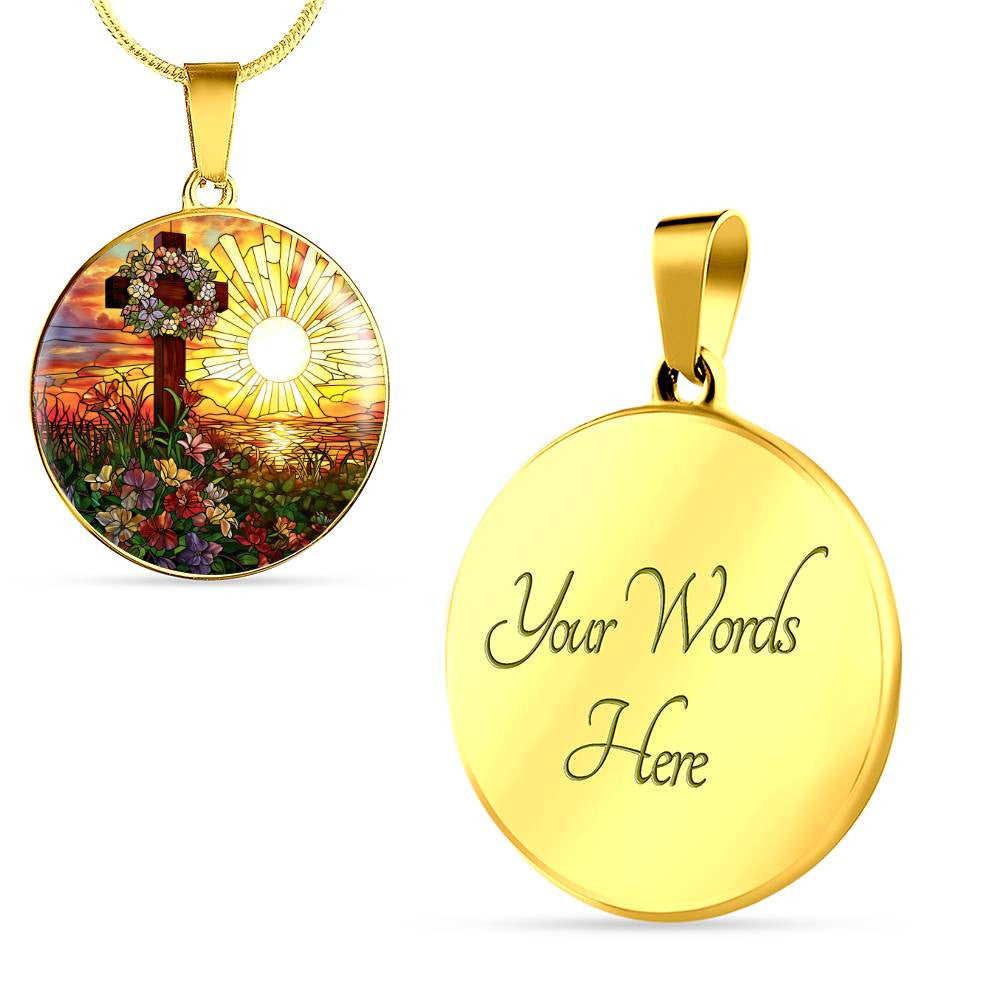 Personalized Orthodox Cross Traditional Catholic Necklace