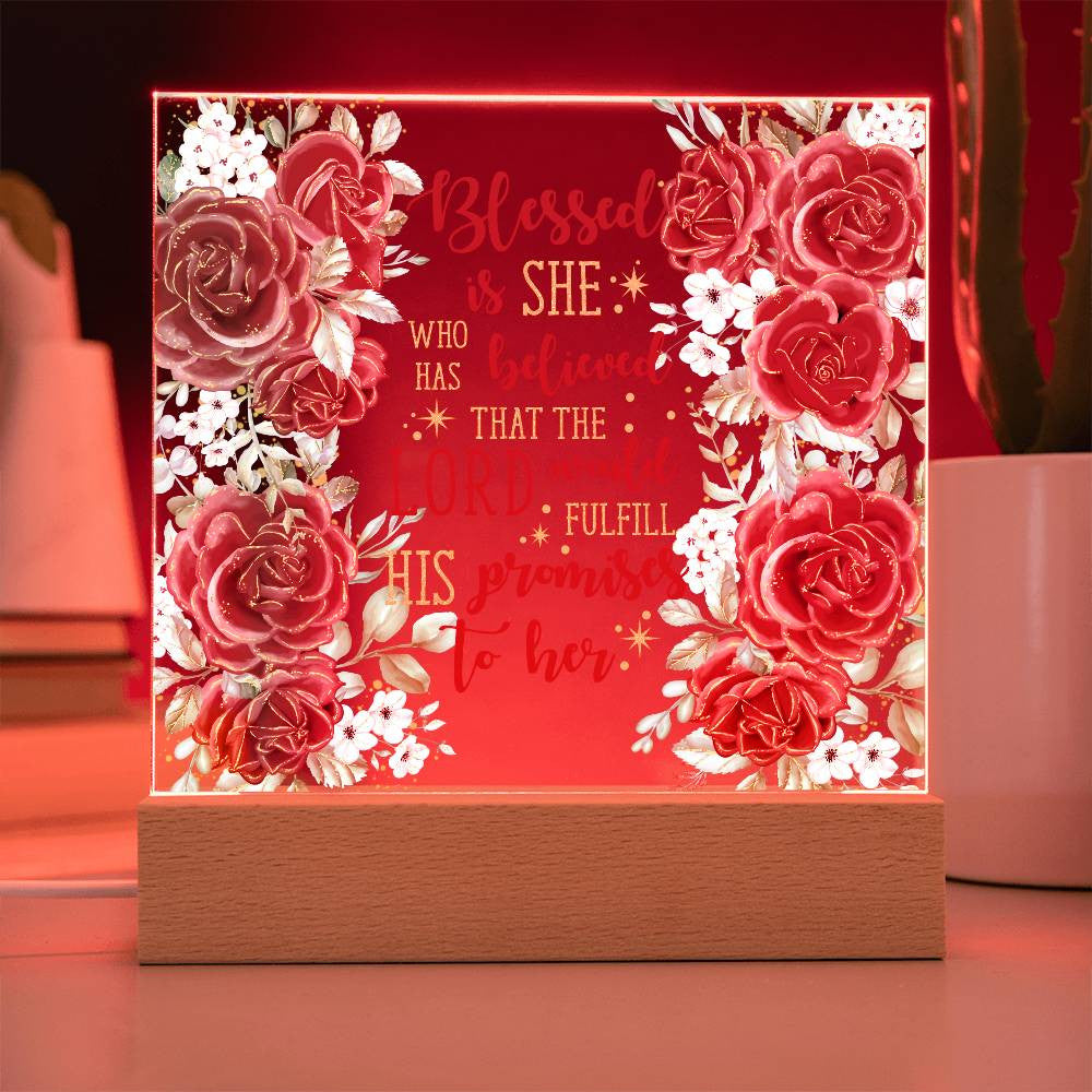 Floral Christian Acrylic Plaque