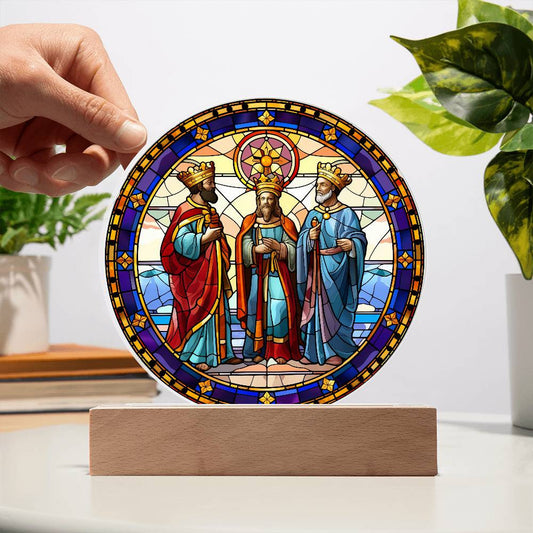 Three Kings Acrylic Circle Plaque