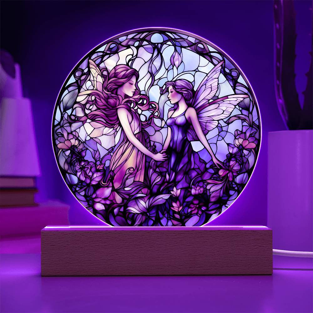 Personalized Fairy Stained Glass Plaque