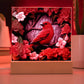 3D Scarlet Tanager Bird Stained Glass Style Acrylic Square Plaque