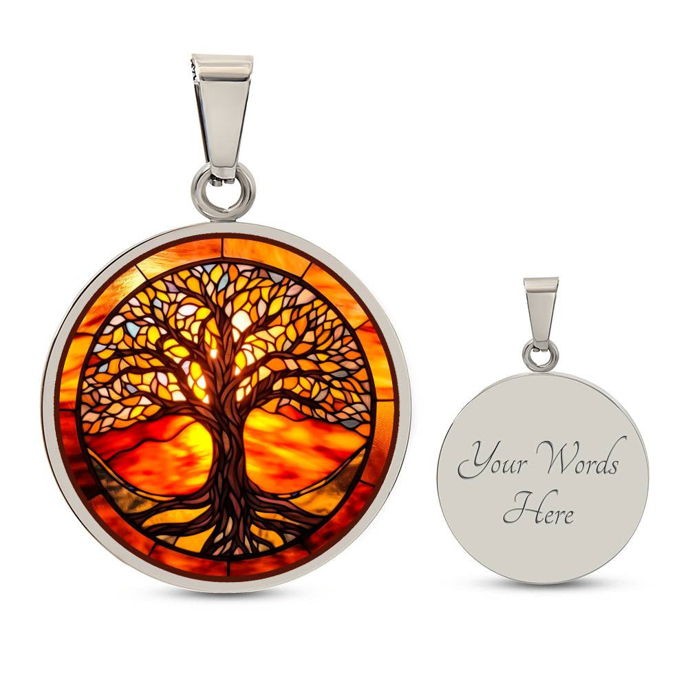 Stained Glass Tree of Life Necklace and Bracelet