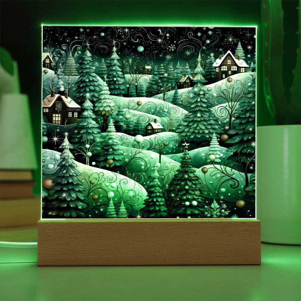 Christmas Town LED Plaque