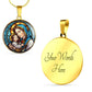 Personalized Virgin Mary & Baby Jesus Necklace