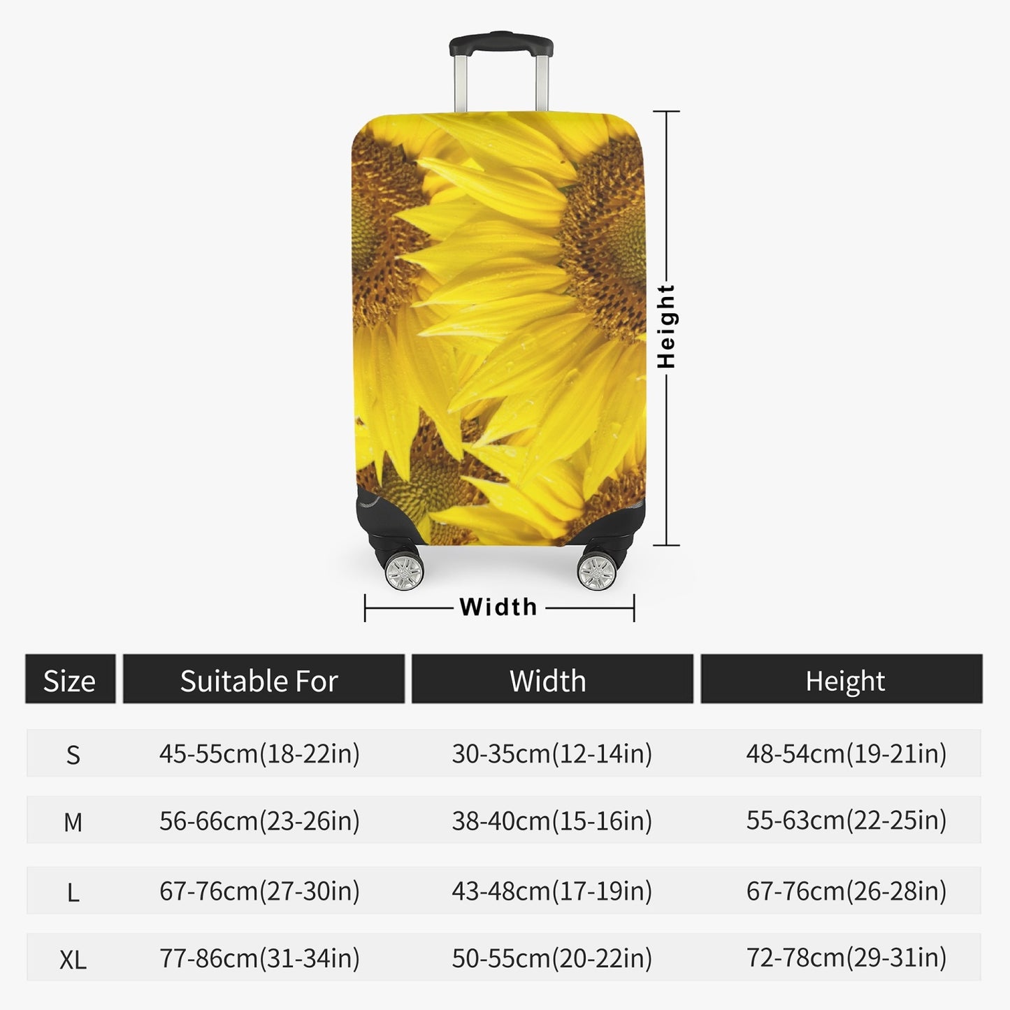 Sunflower Luggage Cover (ONLY COVER)