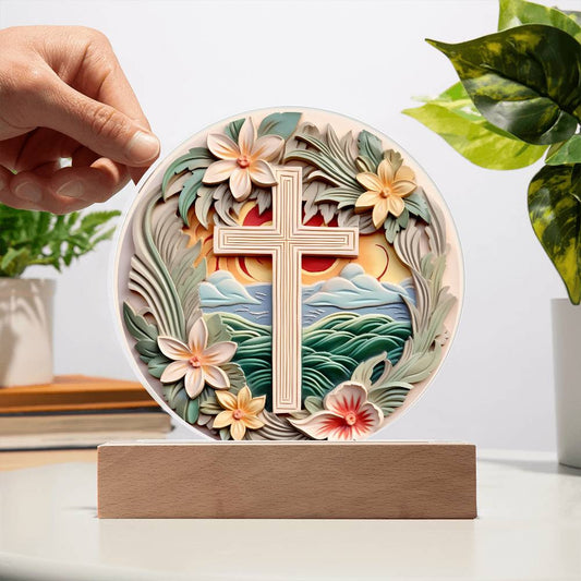 Orthodox Cross Acrylic Plaque