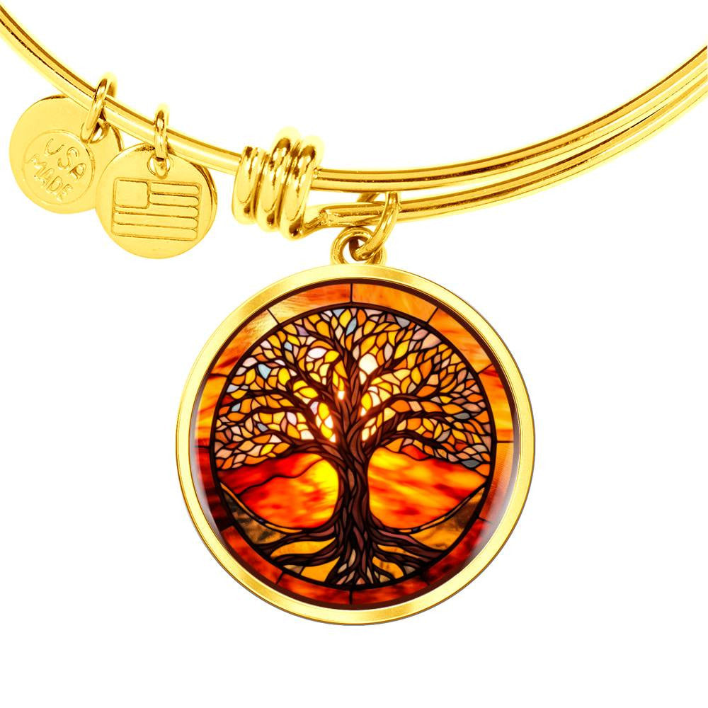 Stained Glass Tree of Life Necklace and Bracelet