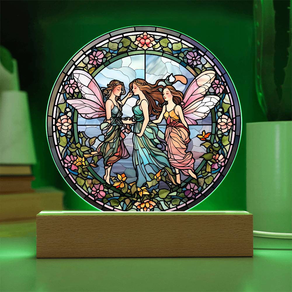 Personalized Fairies Suncatcher Plaque