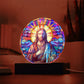 Jesus Christ Stained Glass Style Plaque