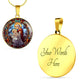 Personalized Virgin Mary and Baby Jesus Necklace