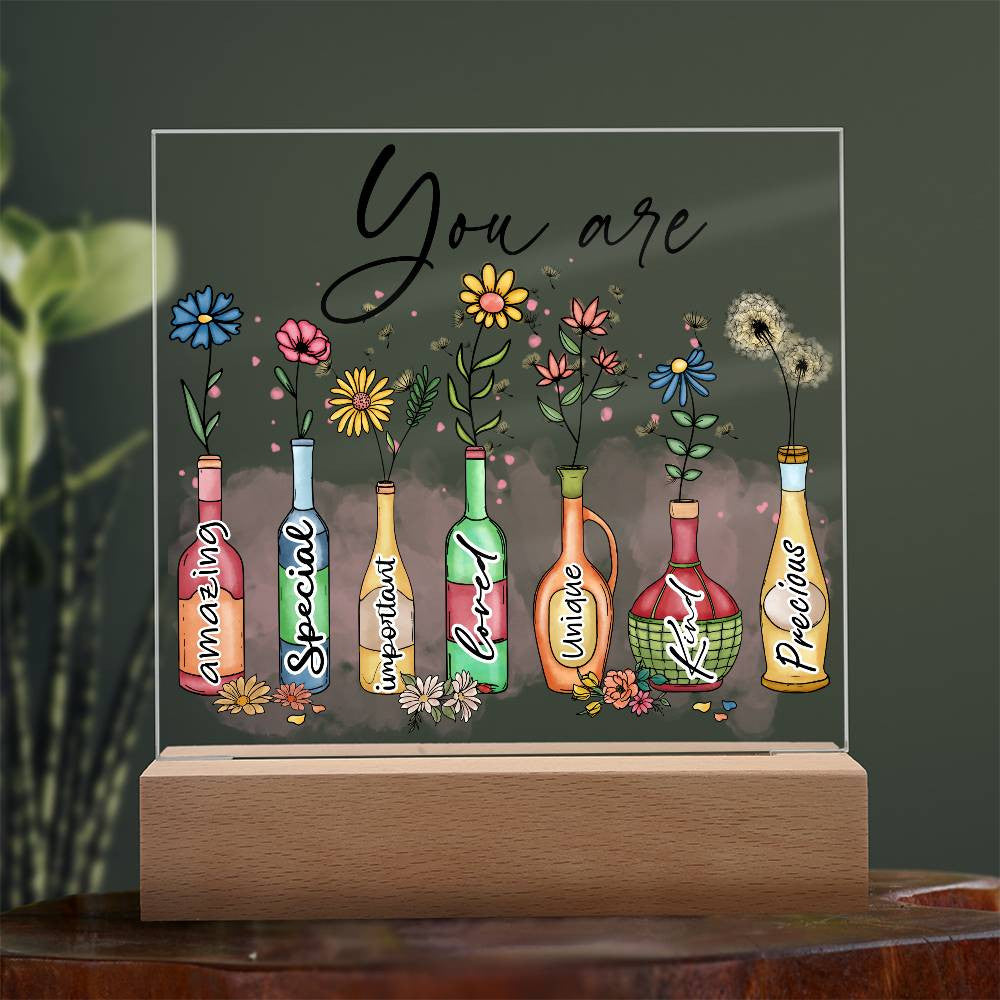 Floral You Are Acrylic Plaque