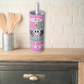 On My Husband's Last Nerve - Wife Skinny Tumbler with Straw, 20oz